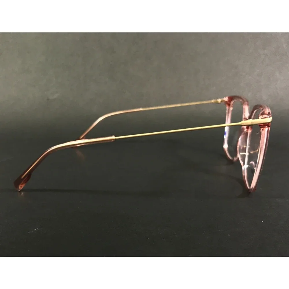 Gigi Studios Eyeglasses Frames AMARA GS8002/050 Clear Pink Matte Gold 55-16-145